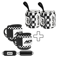 AKTV8 Black Edition Support Combo – Wrist Wraps & Ankle Straps