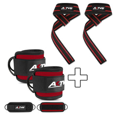 AKTV8 Brown Edition Strength Combo – Ankle Straps & Lifting Straps