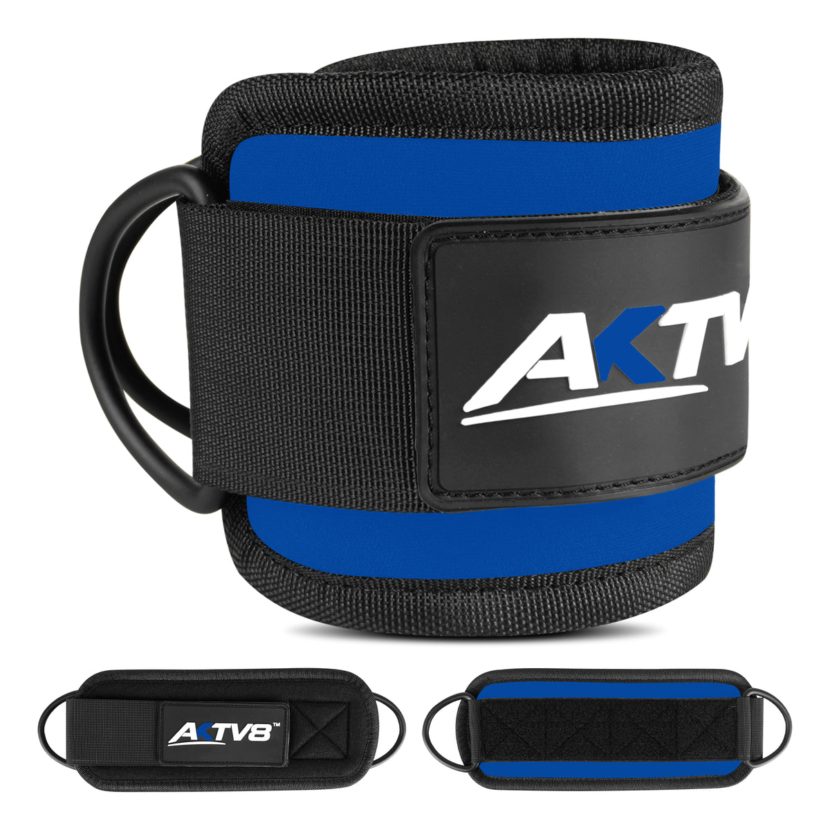 AKTV8 Premium Blue Edition Ankle Straps – Heavy Duty Leg Training Support