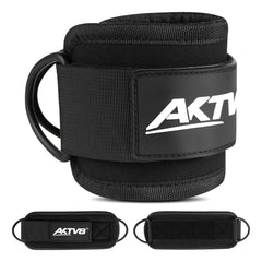 AKTV8 Premium Black Edition Ankle Straps – Heavy Duty Leg Training Support
