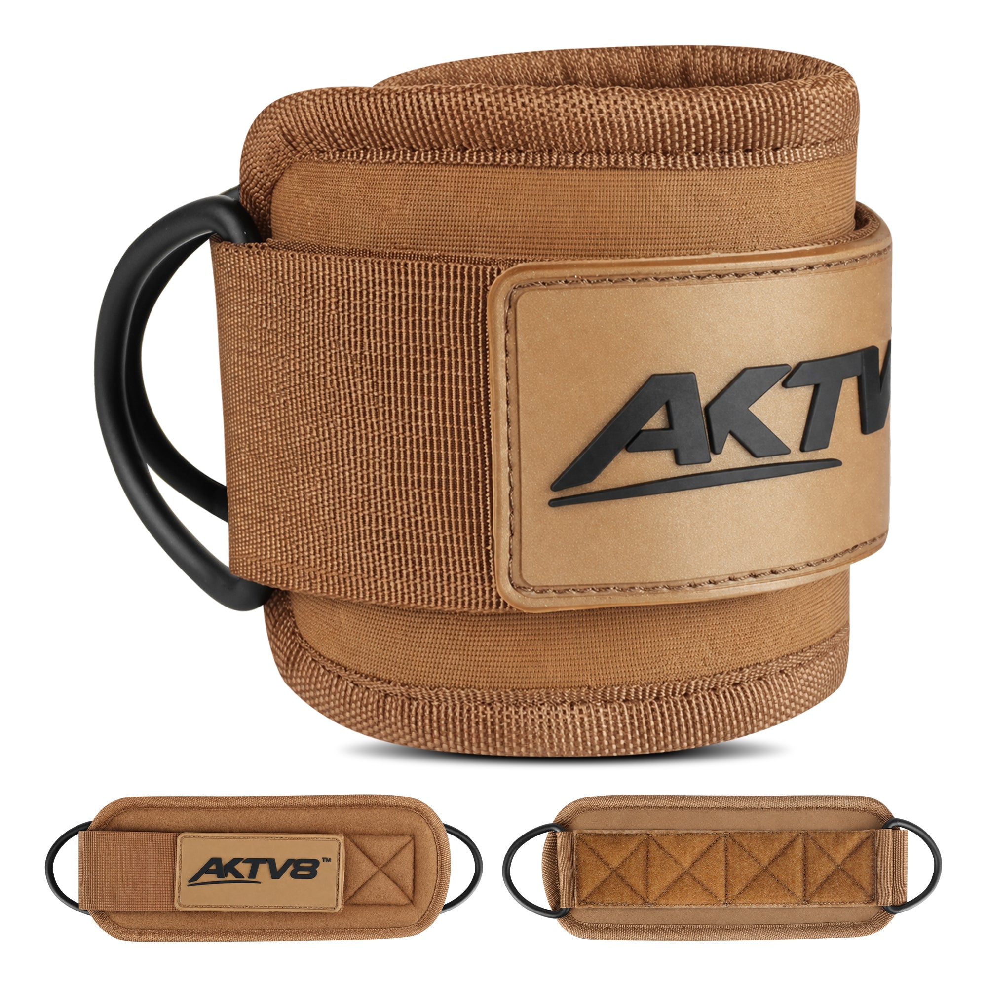 AKTV8 Premium Black Edition Ankle Straps – Heavy Duty Leg Training Support