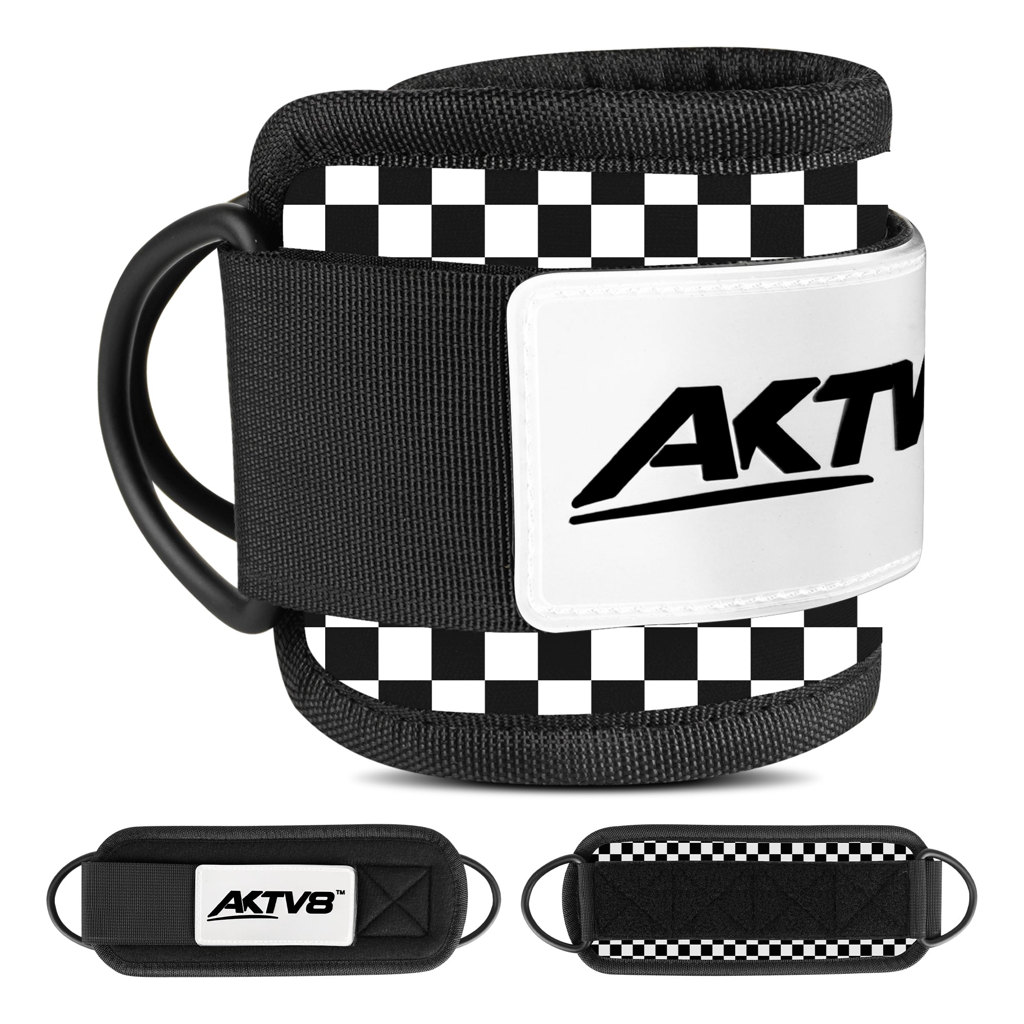 AKTV8 Premium Black Edition Ankle Straps – Heavy Duty Leg Training Support