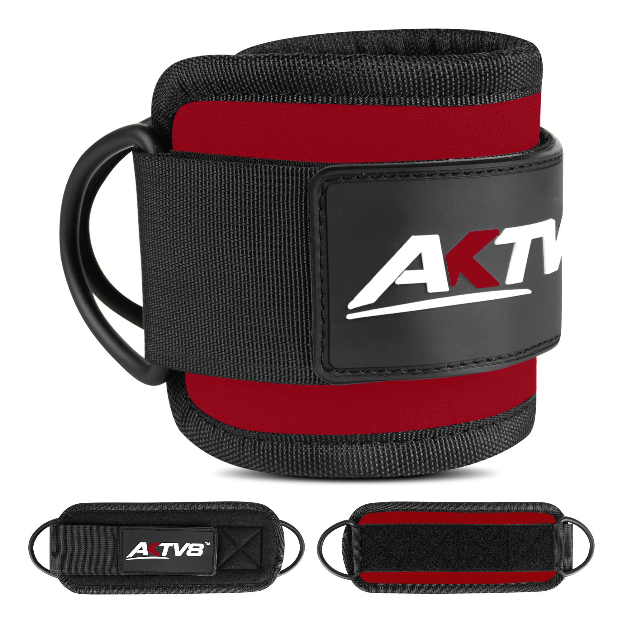 AKTV8 Premium Black Edition Ankle Straps – Heavy Duty Leg Training Support