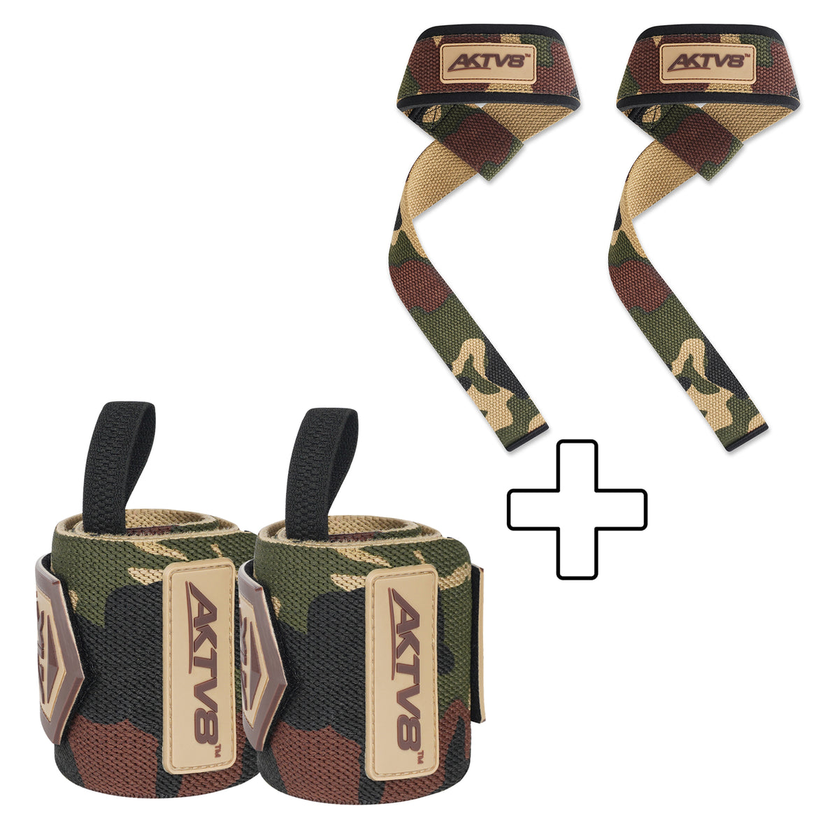 AKTV8 Camo Edition PowerGrip Combo – Wrist Wraps & Lifting Straps