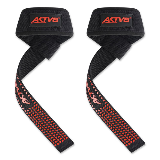 AKTV8 Premium Orange Edition Lifting Straps – Heavy Duty Grip Support