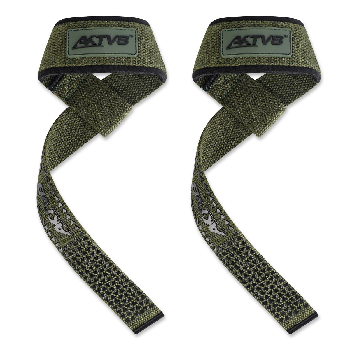 AKTV8 Premium Green Edition Lifting Straps – Heavy Duty Grip Support