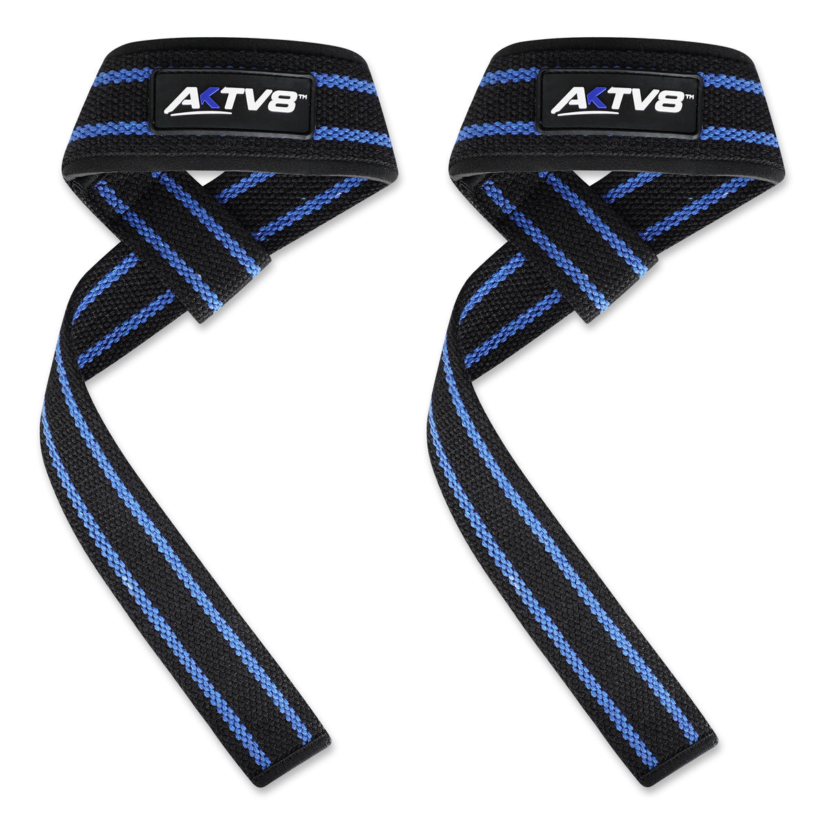 AKTV8 Premium Blue Edition Lifting Straps – Heavy Duty Grip Support