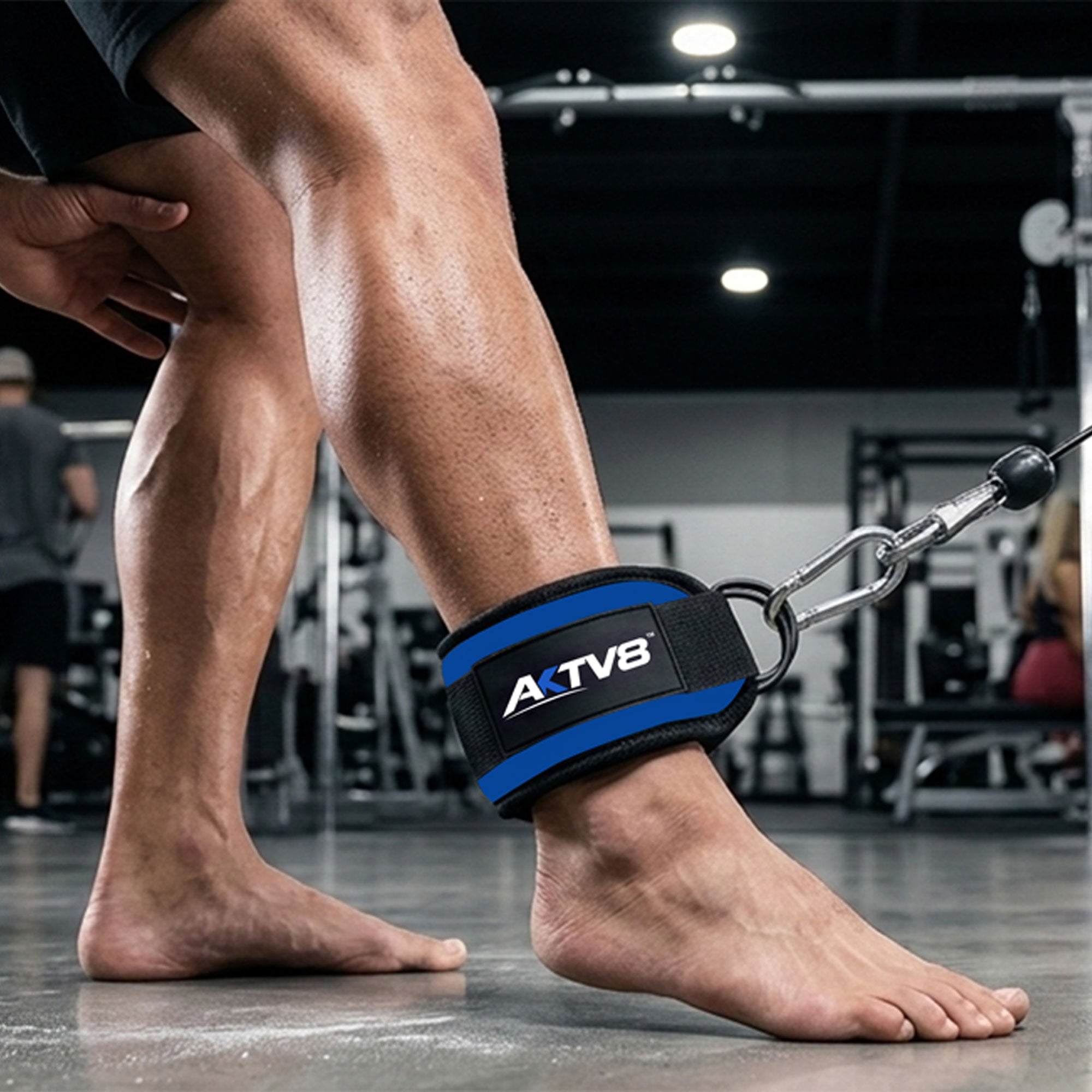 AKTV8 Blue Edition Strength Combo – Ankle Straps & Lifting Straps