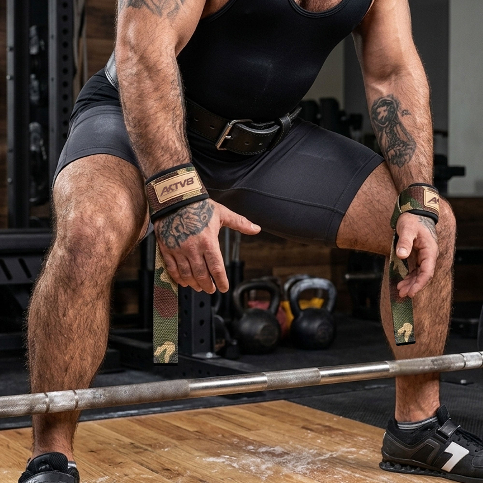 AKTV8 Camo Edition PowerGrip Combo – Wrist Wraps & Lifting Straps