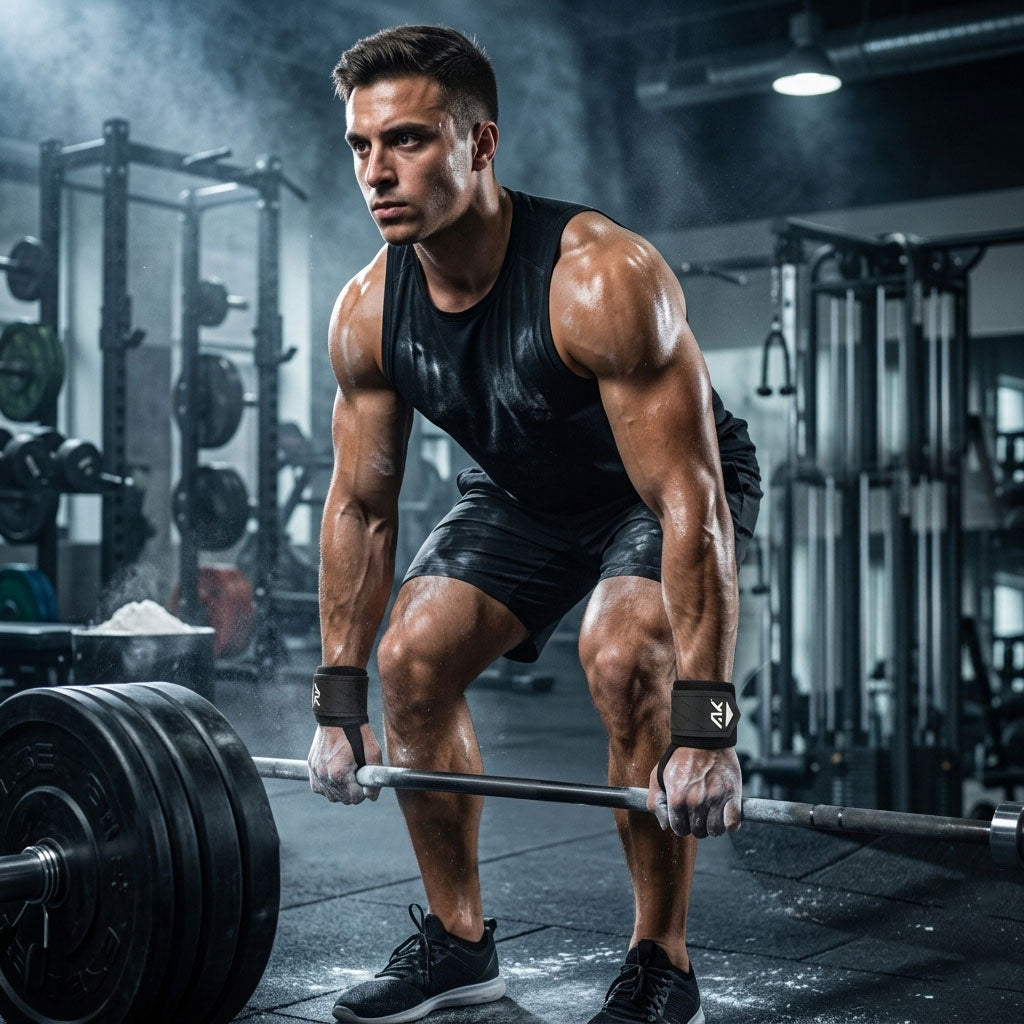 AKTV8 Black Edition PowerGrip Combo – Wrist Wraps & Lifting Straps