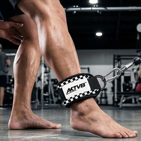 AKTV8 White Edition Strength Combo – Ankle Straps & Lifting Straps
