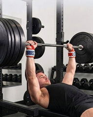 AKTV8 Red & White Edition PowerGrip Combo – Wrist Wraps & Lifting Straps