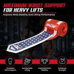 AKTV8 Premium American Edition Wrist Wraps – Heavy Duty Wrist Support