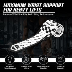 AKTV8 Premium White Edition Wrist Wraps – Heavy Duty Wrist Support