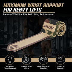 AKTV8 Premium Camo Edition Wrist Wraps – Heavy Duty Wrist Support