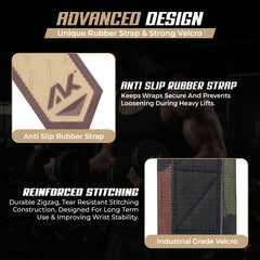 AKTV8 Premium Camo Edition Wrist Wraps – Heavy Duty Wrist Support