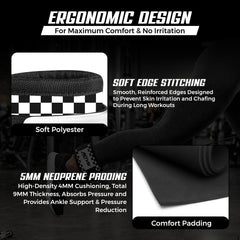 AKTV8 Premium White Edition Ankle Straps – Heavy Duty Leg Training Support
