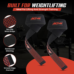 AKTV8 Premium Orange Edition Lifting Straps – Heavy Duty Grip Support