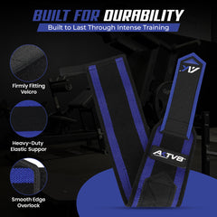 AKTV8 Premium Blue Edition Wrist Wraps – Heavy Duty Wrist Support