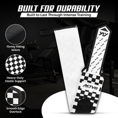 AKTV8 Premium White Edition Wrist Wraps – Heavy Duty Wrist Support