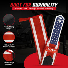 AKTV8 Premium American Edition Wrist Wraps – Heavy Duty Wrist Support