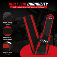 AKTV8 Premium Red Edition Wrist Wraps – Heavy Duty Wrist Support