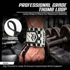 AKTV8 Premium White Edition Wrist Wraps – Heavy Duty Wrist Support