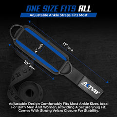 AKTV8 Premium Blue Edition Ankle Straps – Heavy Duty Leg Training Support