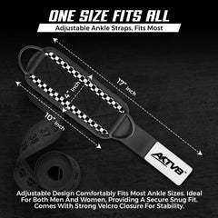AKTV8 Premium White Edition Ankle Straps – Heavy Duty Leg Training Support