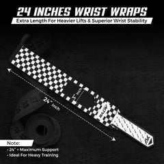 AKTV8 Premium White Edition Wrist Wraps – Heavy Duty Wrist Support