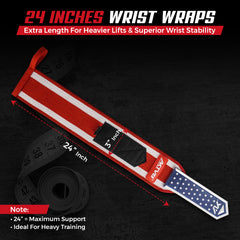 AKTV8 Premium American Edition Wrist Wraps – Heavy Duty Wrist Support