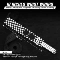 AKTV8 Premium White Edition Wrist Wraps – Heavy Duty Wrist Support