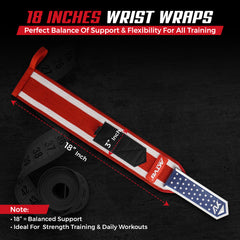 AKTV8 Premium American Edition Wrist Wraps – Heavy Duty Wrist Support