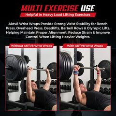 AKTV8 Premium American Edition Wrist Wraps – Heavy Duty Wrist Support