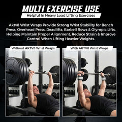 AKTV8 Premium White Edition Wrist Wraps – Heavy Duty Wrist Support