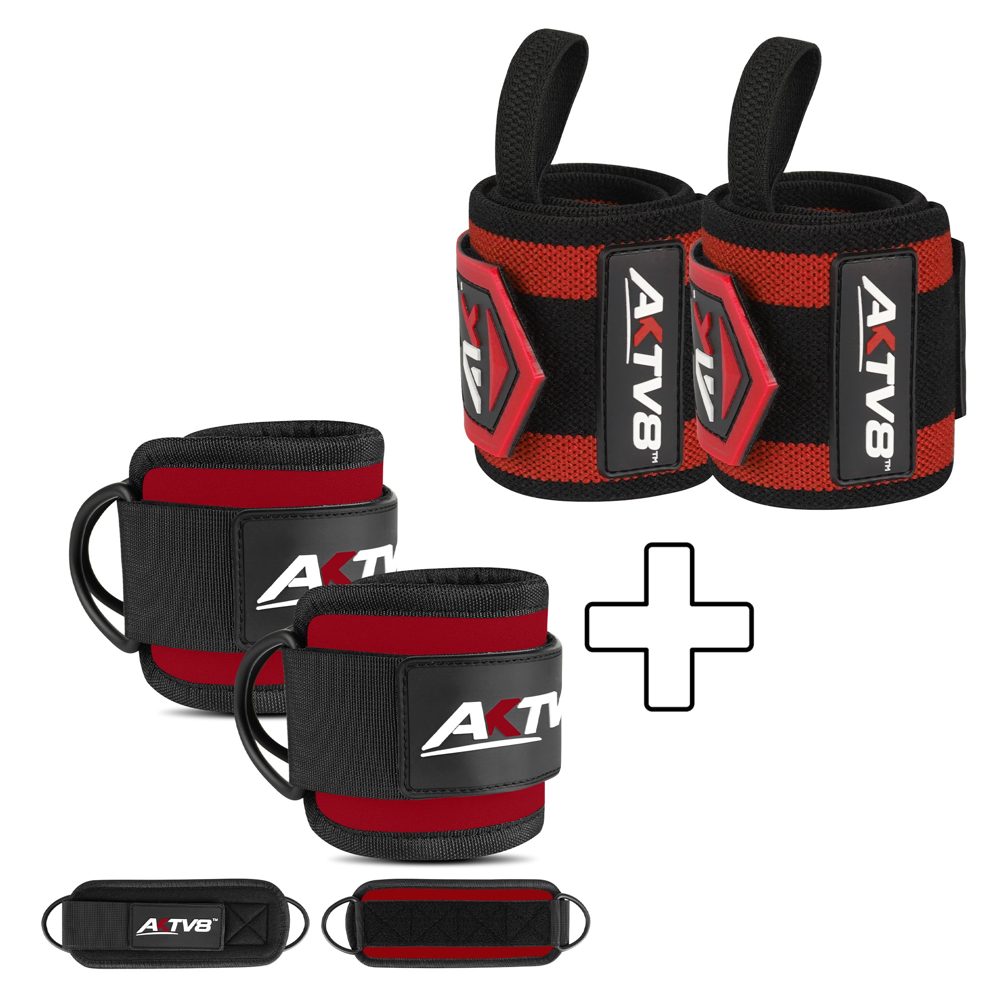 AKTV8 Black Edition Support Combo – Wrist Wraps & Ankle Straps