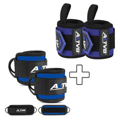 AKTV8 Black Edition Support Combo – Wrist Wraps & Ankle Straps
