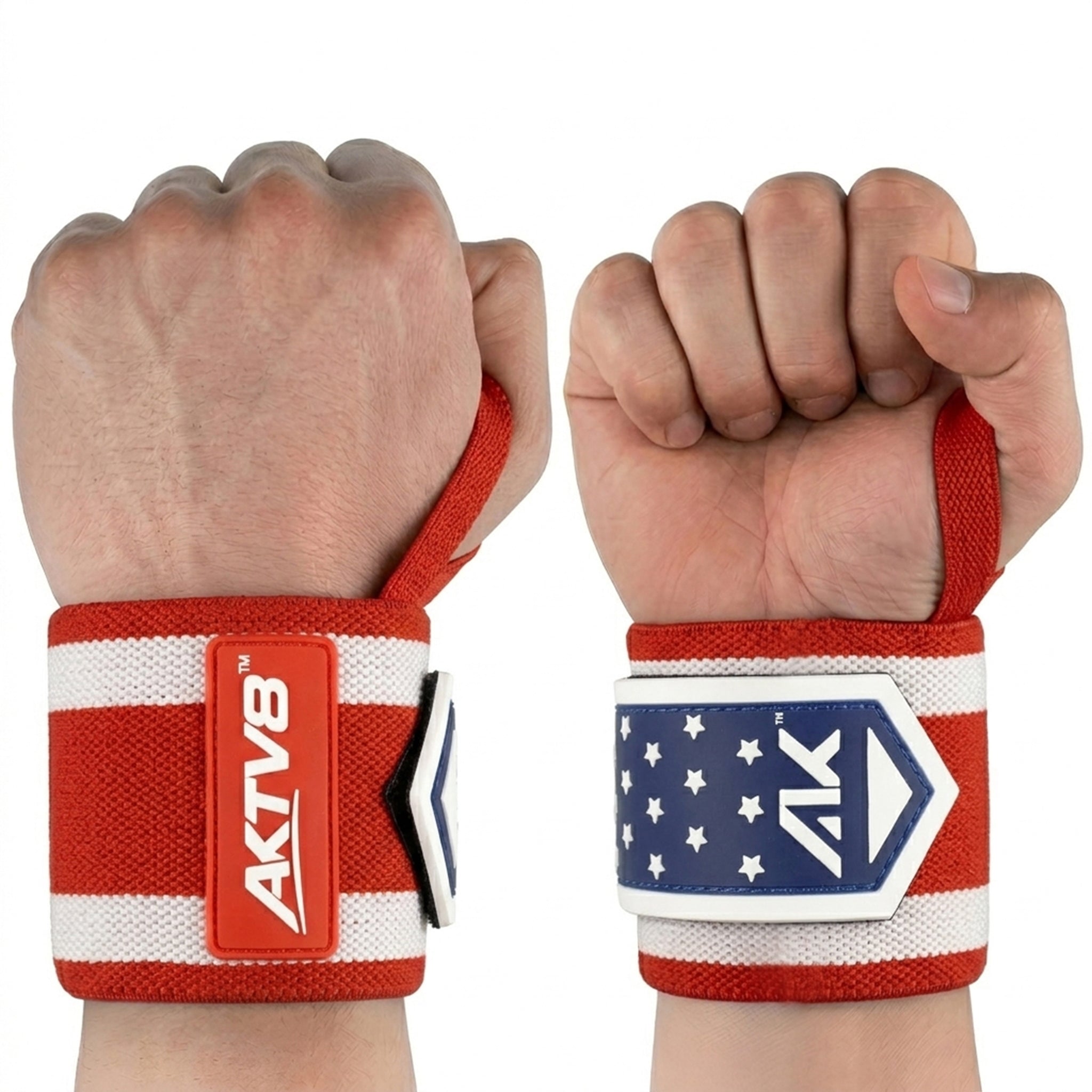 AKTV8 Premium American Edition Wrist Wraps – Heavy Duty Wrist Support